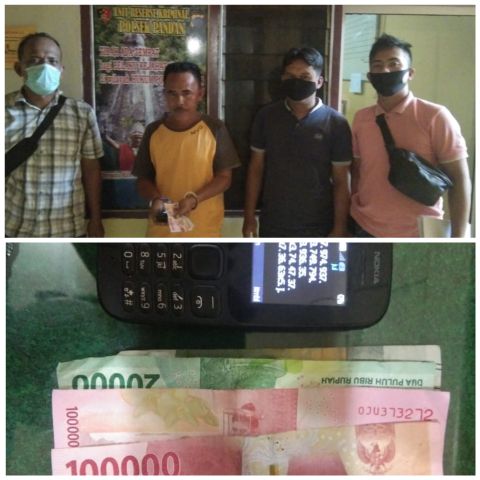 Polsek Pandan Amankan Satu Agen Judi Togel di Sigotom