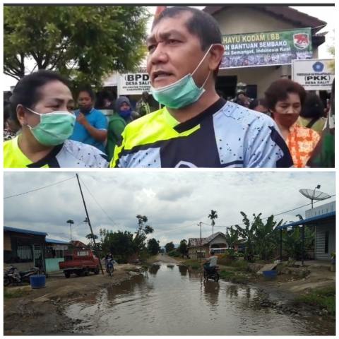 Bupati Karo : Akses Jalan desa Salit Terendam Air, Bikin Sumur Serapan Solusinya