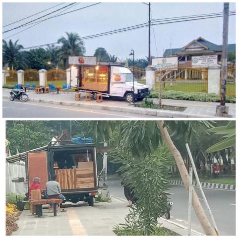 Kehadiran Mobil Kijang Food Court Langgar Hak Pejalan Kaki dan Berpotensi Merusak Trotoar