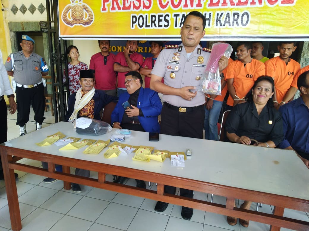 Sat Narkoba Polres Karo Ringkus 39 Pria dan 6 Wanita