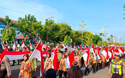 Kirab Merah Putih Bangkitkan Jiwa Patriotisme dan Nasionalisme di Aceh