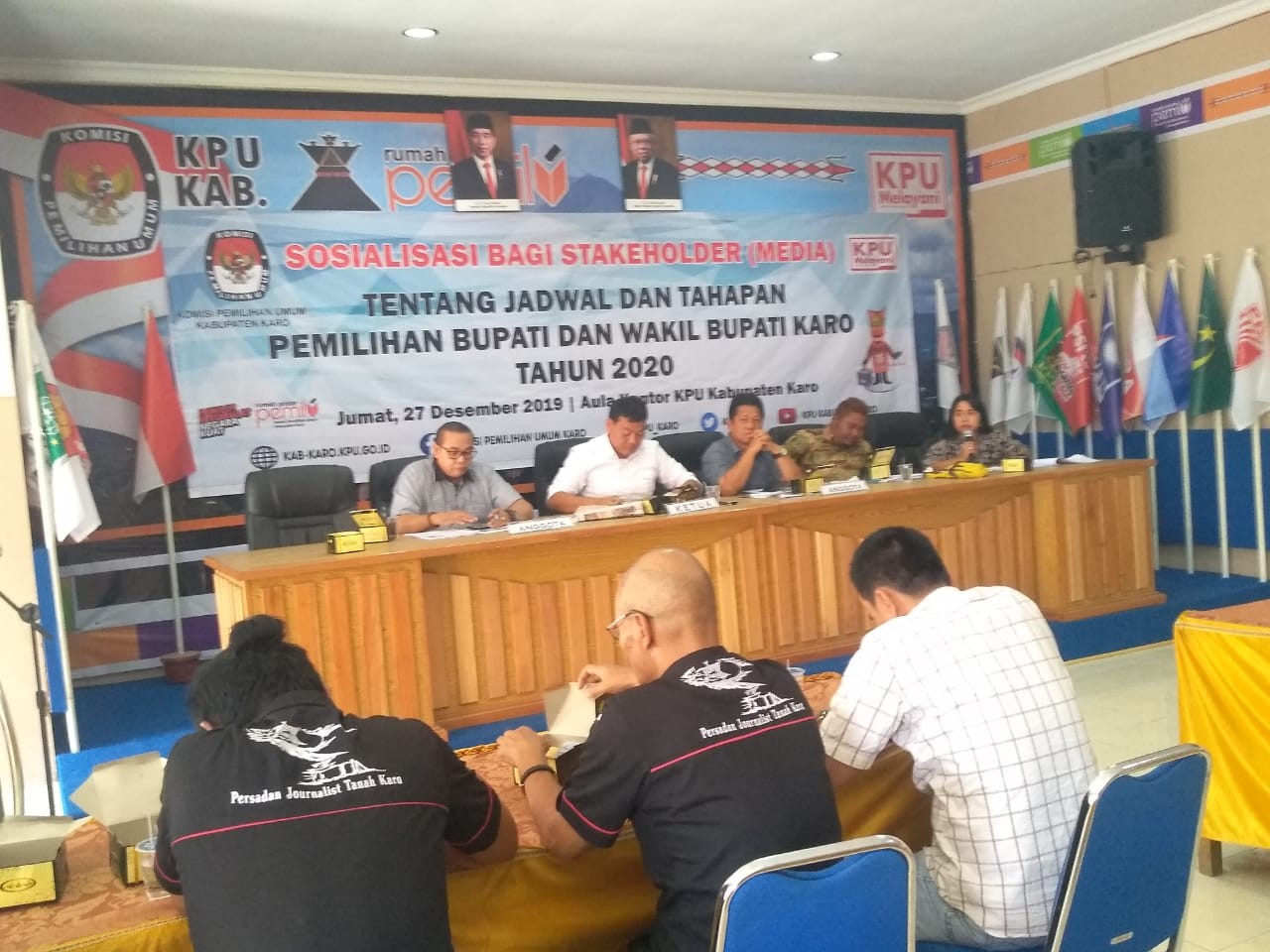 KPUD Sosialisasi Stakeholder Media Terkait Jadwal Dan Tahapan Pilkada Karo