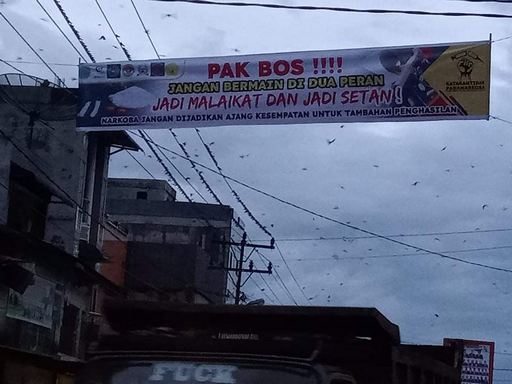 Bandar Narkoba Tak Tersentuh, Warga Bentangkan Spanduk di Bilah Hilir Labuhanbatu