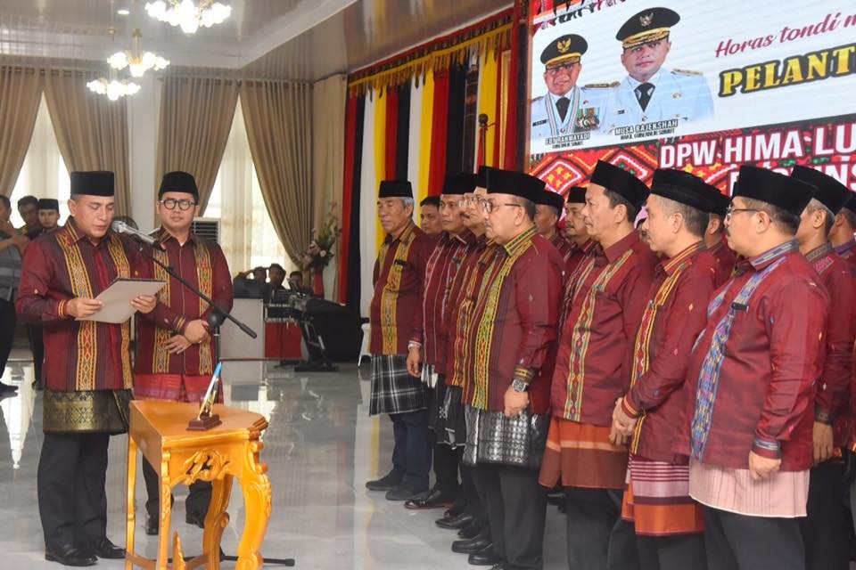Pelantikan DPW Hima Lubis Provinsi Sumut, Gubernur Ajak Terapkan Marsipature Hutanabe
