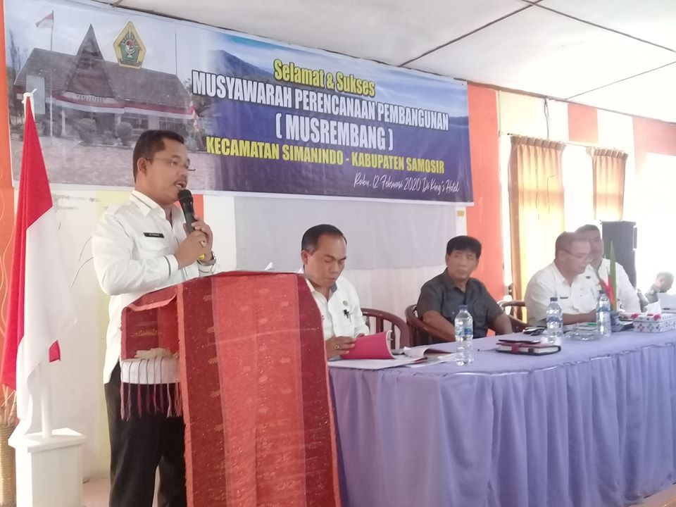 Melalui Musrenbang, Pemkab Samosir Tampung Usulan Pembangunan Kecamatan Simanindo