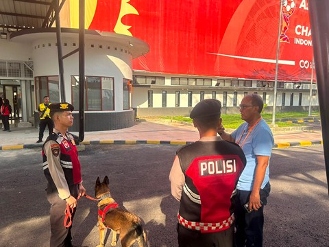 Unit K-9 Polda Sumut Turun ke Stadion Teladan, Perkuat Pengamanan Piala AFF U-19 2026