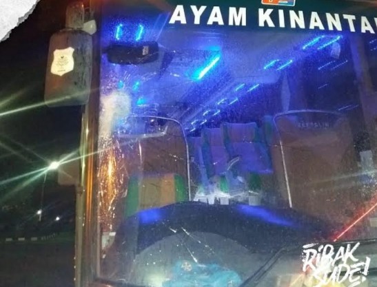 Bus PSMS Medan Dilempar OTK, Kapolsek Kualuh Hulu Bungkam Saat Dikonfirmasi
