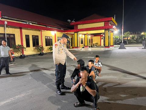 Patroli KRYD Belawan Sikat Premanisme hingga Tawuran, 4 Tersankga Pungli Viral Sicanang Ditangkap