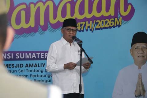 Sokong Masyarakat Damai, Polres Sergai Amankan Safari Ramadhan Wagubsu di Masjid Amaliatul Azhar