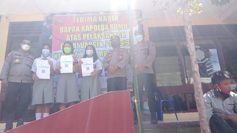 Hadapi Pandemi, Polsek Palipi Gelar Vaksinasi 600 Pelajar