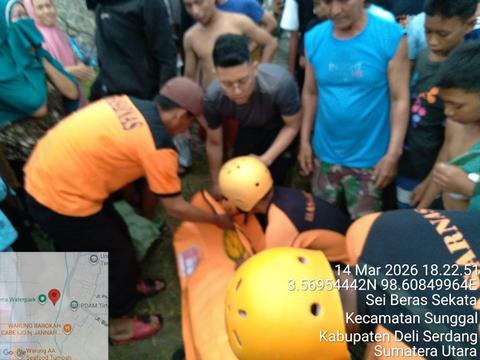 Remaja yang Hanyut di Bendungan PDAM Sunggal Ditemukan Meninggal Dunia