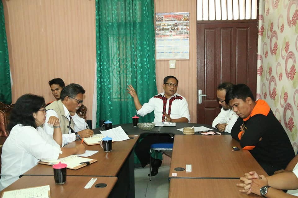 Sekda Taput Tinjau Kesiapan BPBD Dalam Pencegahan Penyebaran Covid-19