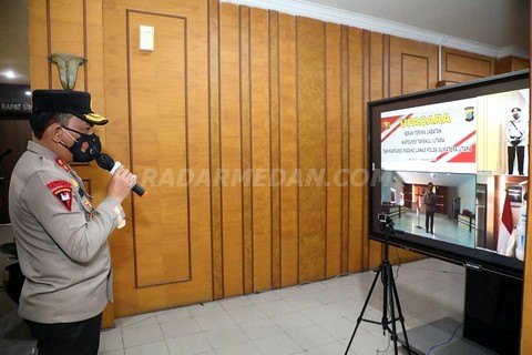 Kapolda Sumut Pimpin Virtual Sertijab Kapolres Taput dan Padang Lawas Utara