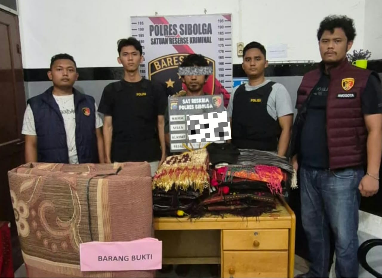 Polres Sibolga Ungkap Pencurian Rumah, Gasak Motor hingga 30 Kain Ulos Batak