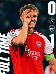 Arsenal Menang Tipis di Kandang Napoli pada Fase Liga di Liga Champions UEFA 2026/2027