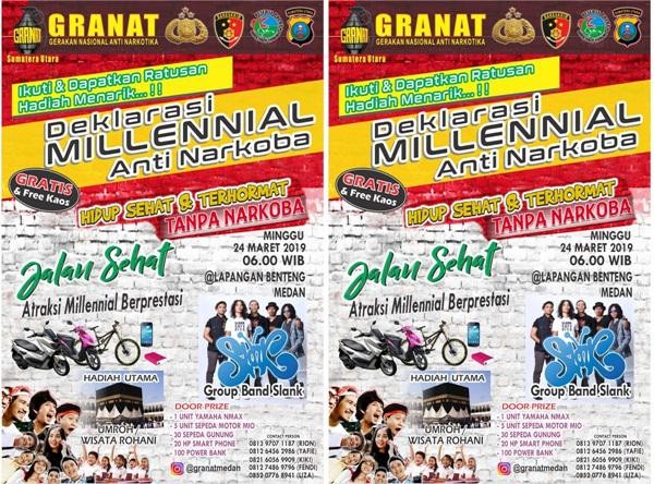 Besok , Slank Meriahkan Deklarasi Milenial Anti Narkoba