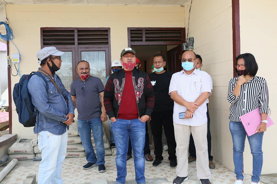 Bupati Taput Tinjau Kesiapan Pembangunan Ruang Isolasi Covid-19 RSUD Tarutung