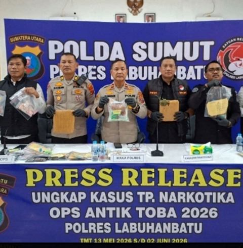 96 Tersangka Diamankan Dalam Operasi Antik Toba 2026 di Labuhanbatu