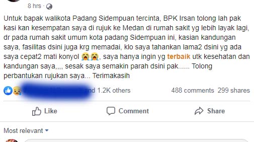 Pasien PDP Covid-19 Live di Medsos Sampaikan Keluhan Layanan Rumah Sakit di Sidempuan
