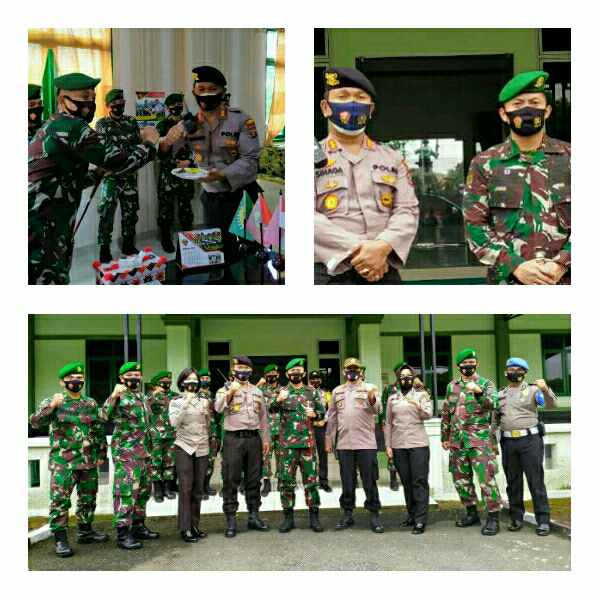 HUT TNI 75 Kasat Sabhara Polrestabes Medan Berikan Kejutan Kepada Danyon zipur 1/DD Medan 