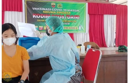 Ratusan Anak Usia 12-17 Ikuti Vaksinasi Covid-19 di Pakpak Bharat