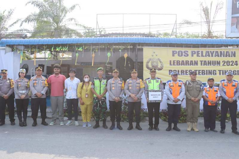 Wakapolda Sumut Tinjau Pos Pelayanan Simpang Beo di Wilayah Hukum Polres Tebing Tinggi