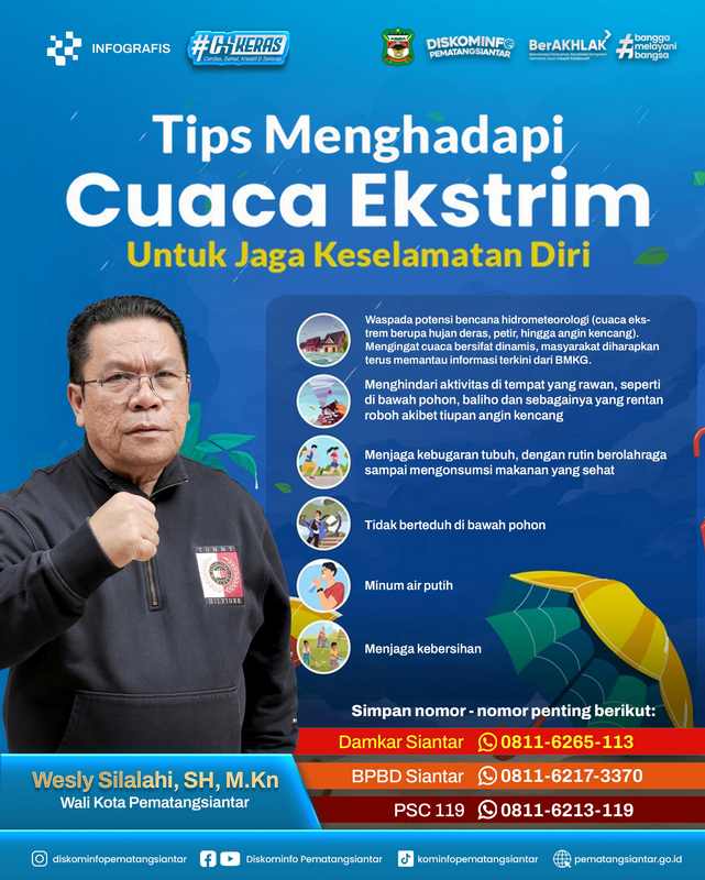 Pemko Pematangsiantar: Waspada Cuaca Ekstrim